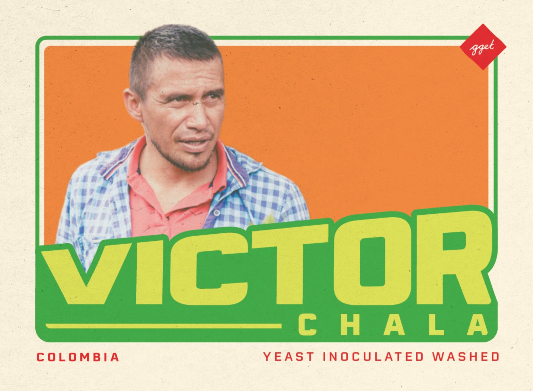 Victor Chala, Colombia coffee trading card